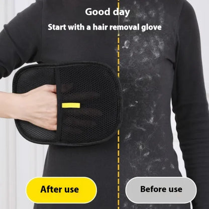 Static hair removal gloves